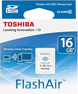 Toshiba SD-F16AIR(BL8 16GB FlashAir Wireless Memory Card — main product image