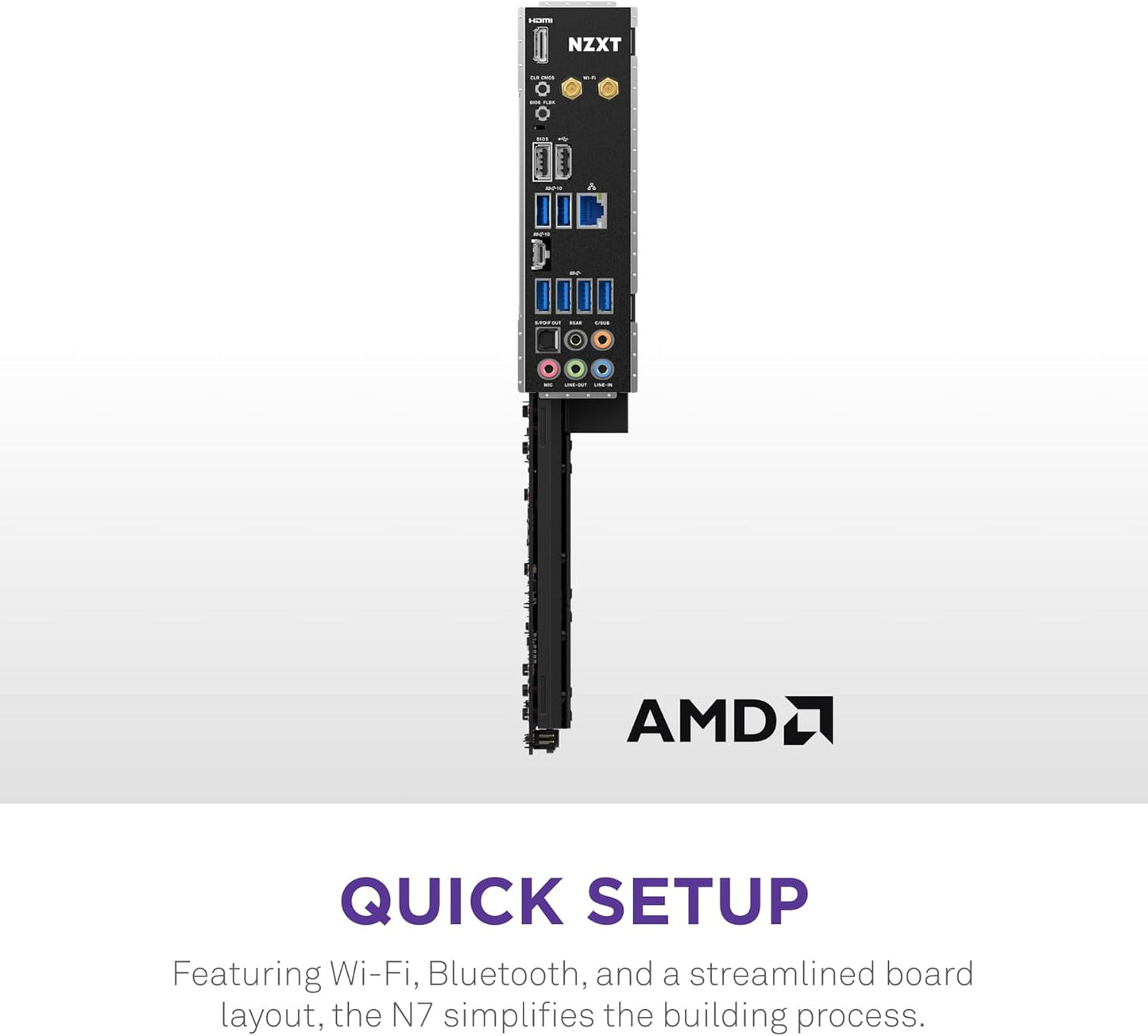 NZXT N7-B65XT-B1 ATX Gaming Motherboard Ryzen AM5