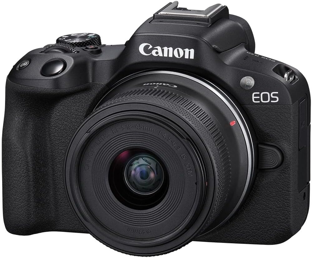 Canon R50 Mirrorless Camera RF-S18-45mm Lens Renewed