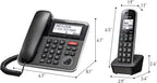 Panasonic KX-TGB852B Corded/Cordless Phone System with Answering Machine