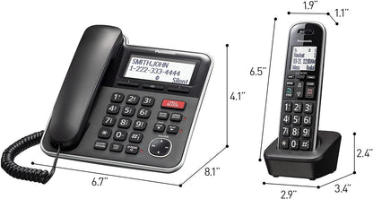 Panasonic KX-TGB852B Corded/Cordless Phone System with Answering Machine