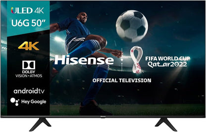 Hisense 50U6G 50-inch Quantum ULED 4K Android TV (Renewed)