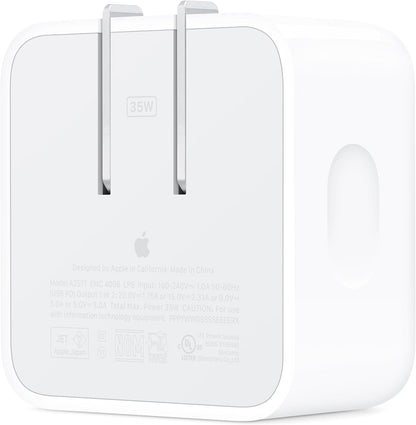 Apple MW2H3AM/A 35W Dual USB-C Compact Power Adapter