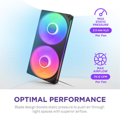 NZXT RF-U24HF-B1 F240 RGB Core Liquid Cooler - 240mm Black