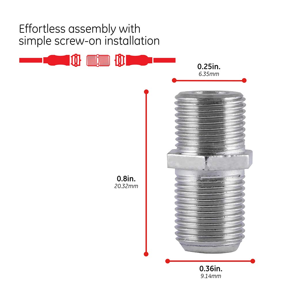 GE 23203 Coaxial Cable Extension Adapter 2-Pack
