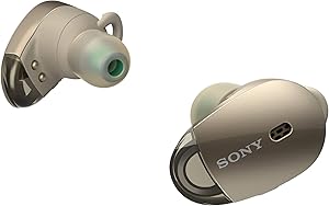 Sony WF-1000X Gold Noise-Canceling Wireless Earbuds