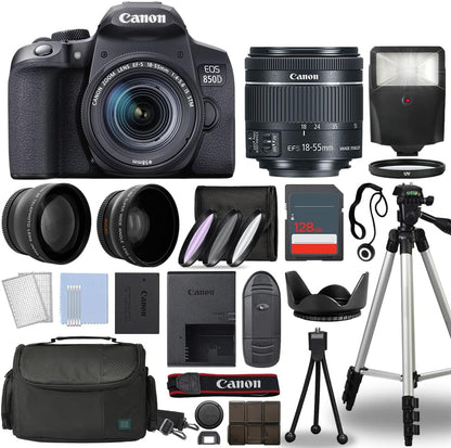 Canon 850D Rebel T8i DSLR Camera Bundle (Renewed)
