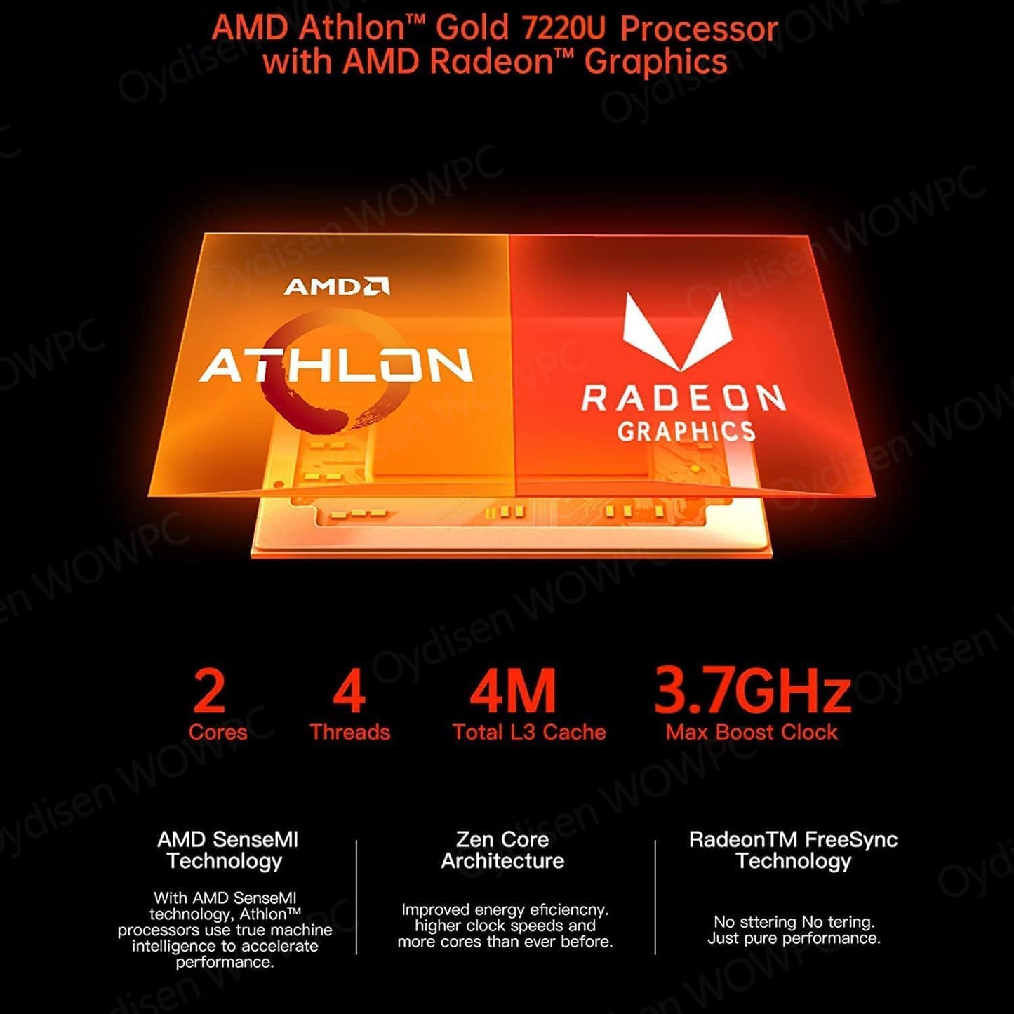 HP Laptop 17.3" AMD Athlon Gold 7220U, WOWPC USB