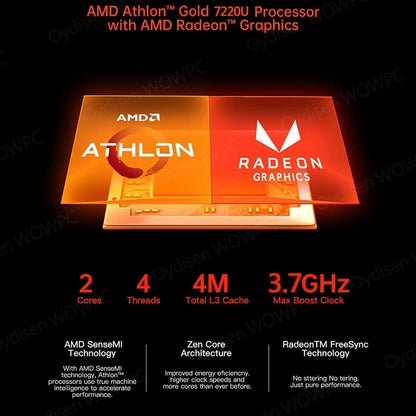HP Laptop 17.3" AMD Athlon Gold 7220U, WOWPC USB