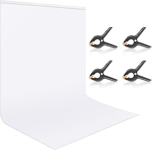 Neewer 10098188 White Backdrop Screen Clamps 10x12ft — main product image