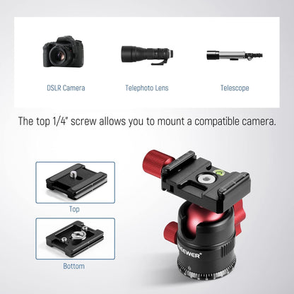 Neewer 10101622 GM28 Tripod Ball Head Panoramic