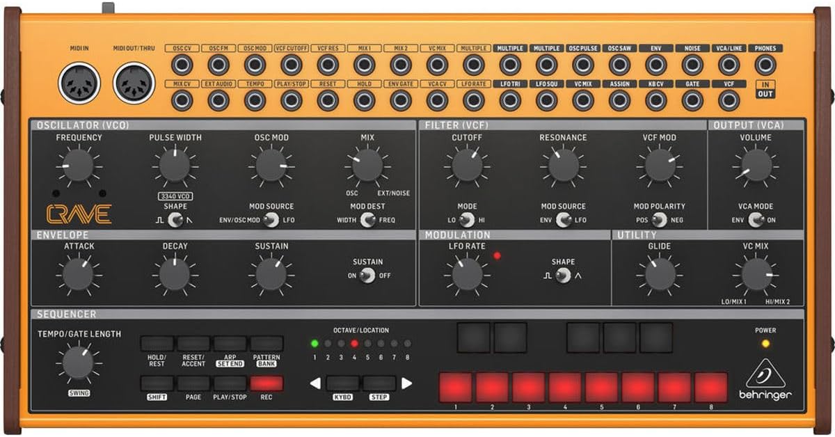Behringer E9BHRCRAVE Crave Analog Synthesizer Sequencer