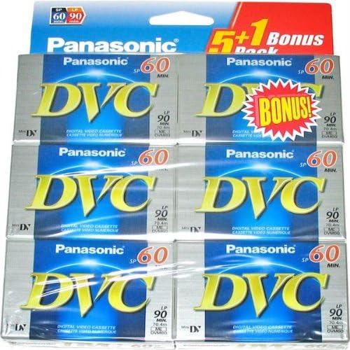 Panasonic AY-DVM60EJ6B Mini-DV Videocassette - 6-Pack