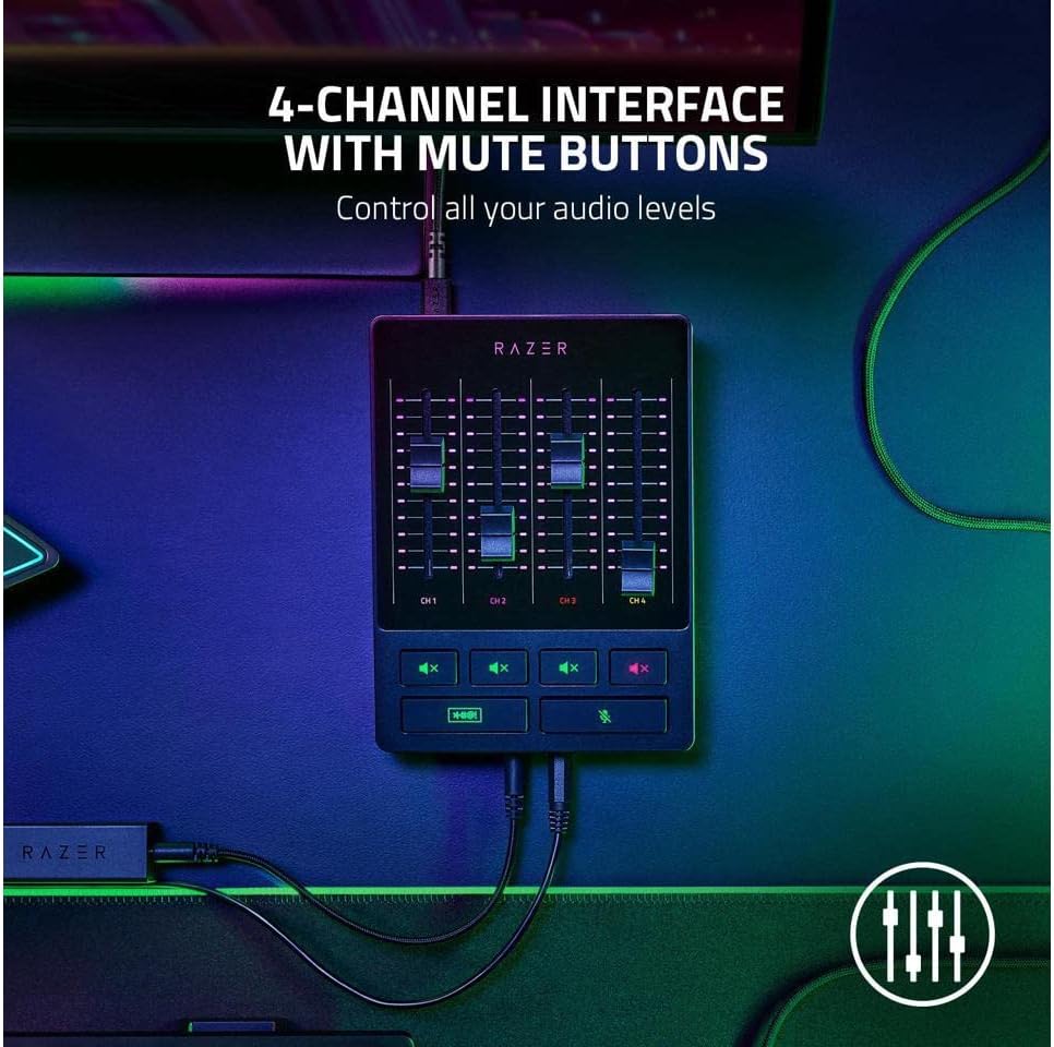 Razer Audio Mixer 4-Channel Streaming Broadcast Console