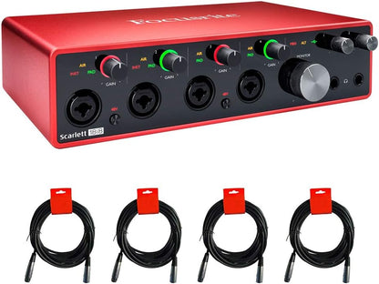 Focusrite Scarlett 18i8 3rd Gen Audio Interface - XLR Cable Bundle