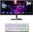 Cooler Master 34-Inch 1500R Curved Monitor + SK620 Keyboard Bundle