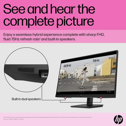 HP HP23.8 24" 1080P Monitor with Dockztorm Hub Bundle