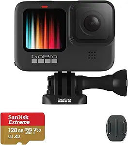 K&M GOPCHDHX901-004 GoPro HERO9 Black Action Camera - 128GB Bundle