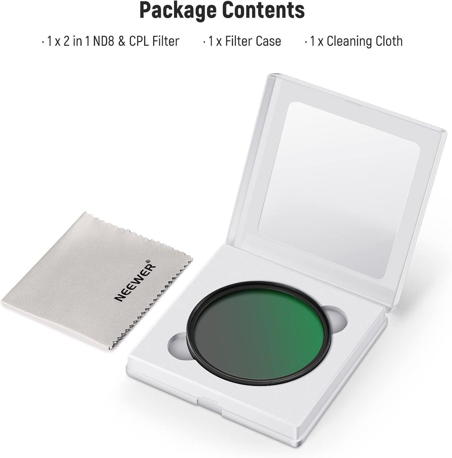 Neewer 72mm CPL ND8 Filter - True Colors Polarizing Filter
