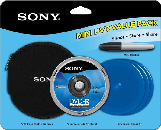 Sony 10DMR30R1H/VP 8cm DVD-R Value Pack