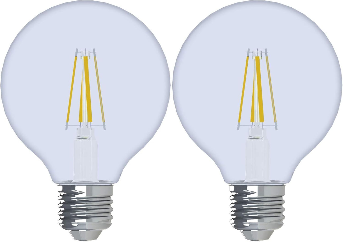 GE Reveal 31858 LED G25 Globe Light Bulbs 60W 2-Pack
