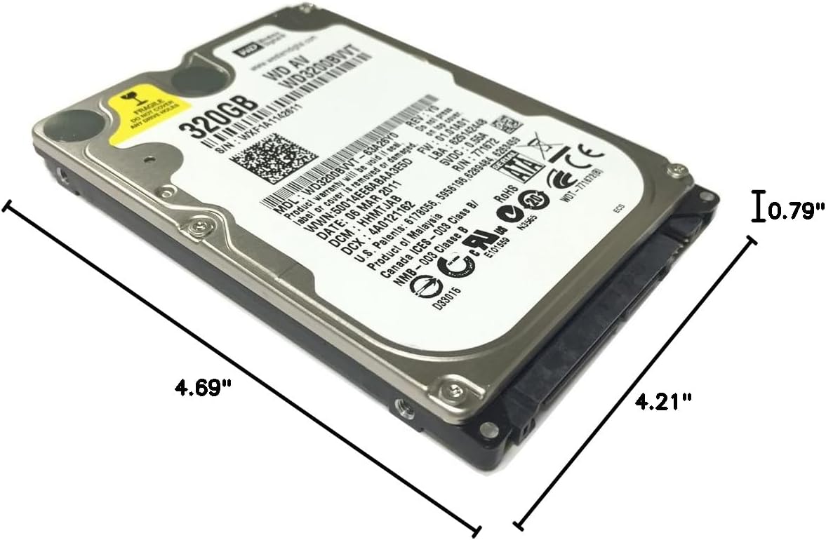 Western Digital WD3200BVVT 320GB 2.5" PS3/PS4/Laptop HDD