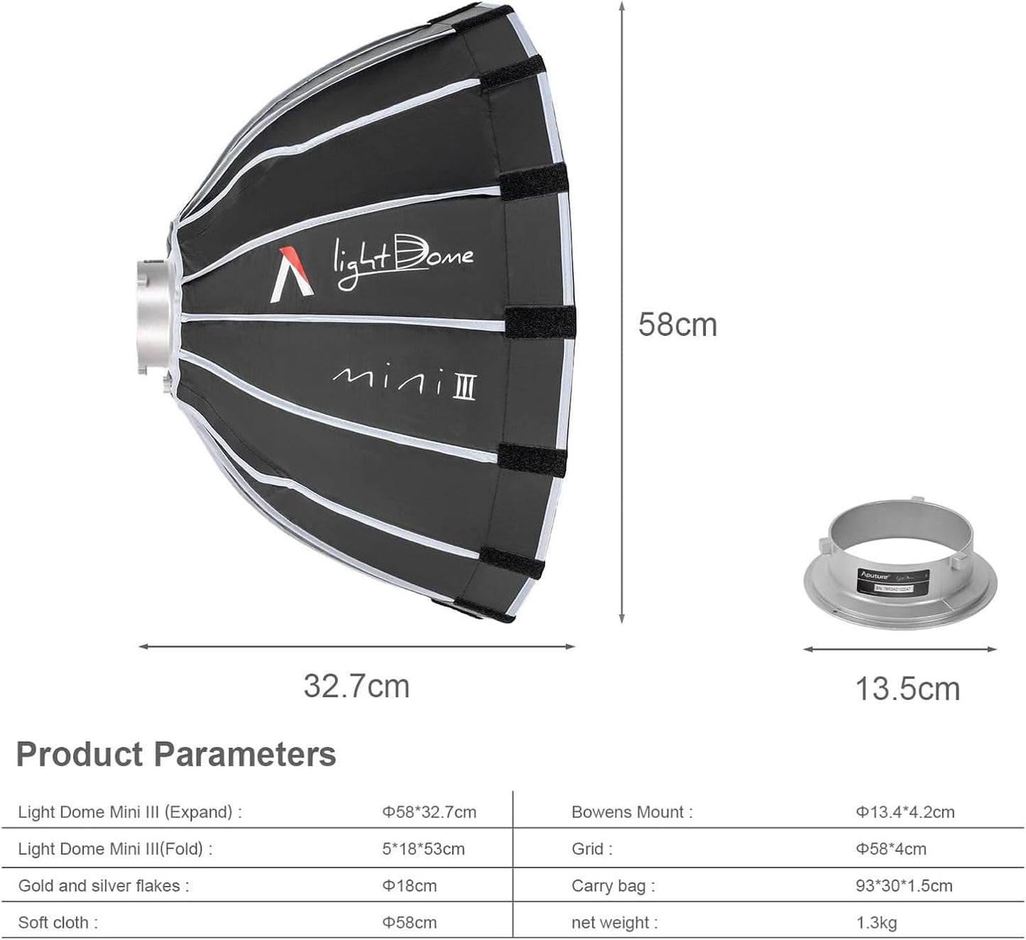Aputure HS07219374949 Light Dome Mini III Softbox