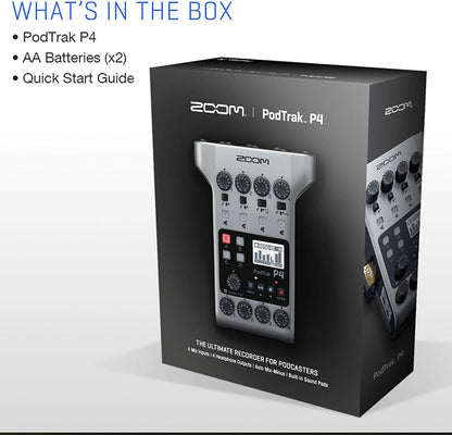 Zoom P4 K9 PodTrak Podcast Recorder Bundle
