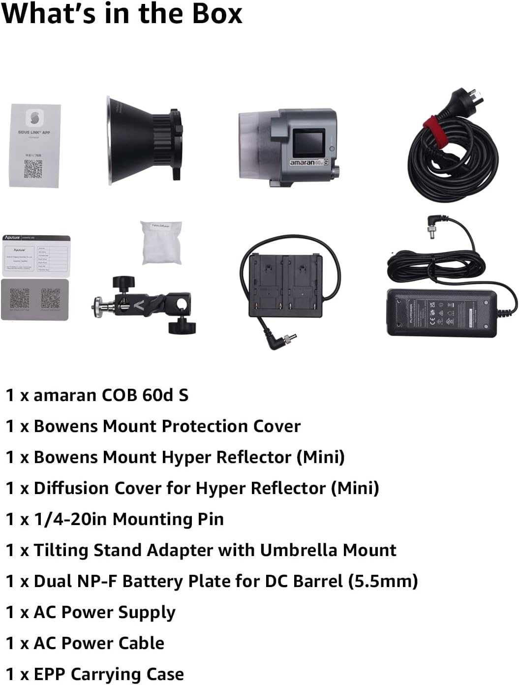 Aputure amaran 60dS LED Video Light Bowens Mount