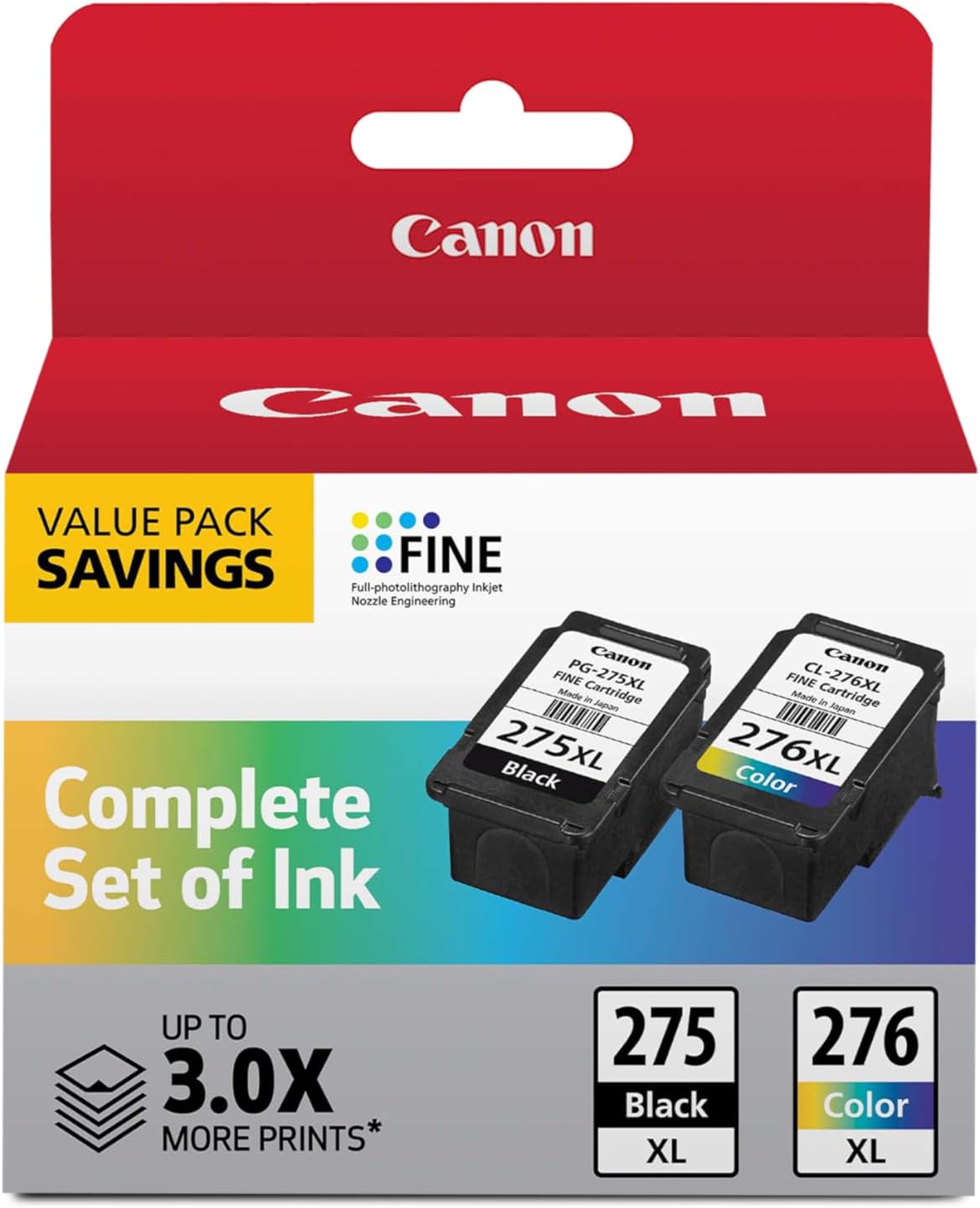 Canon PG-275XL/CL-276XL Ink Cartridge Value Pack