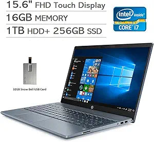 HP 15-cs3082cl Pavilion Touchscreen Laptop i7 16GB 1TB HDD + 256GB SSD — main product image