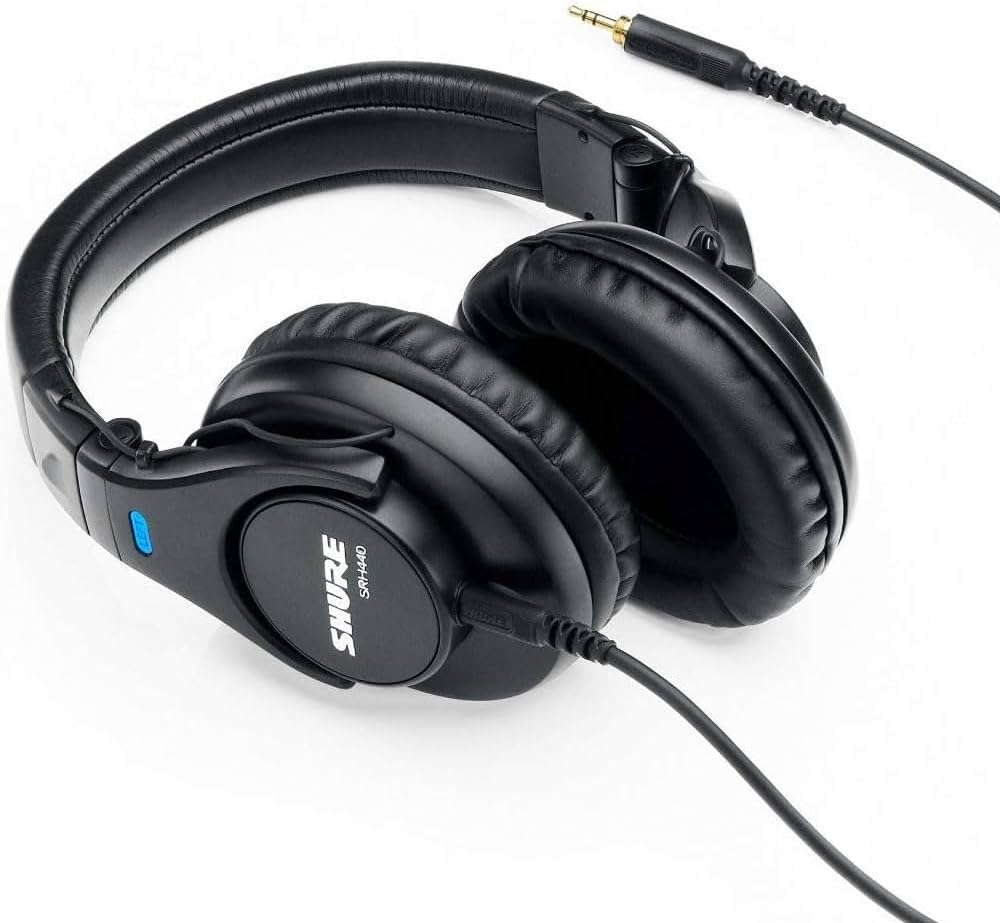 Shure SRH440-BK Studio Headphones Detachable Cable
