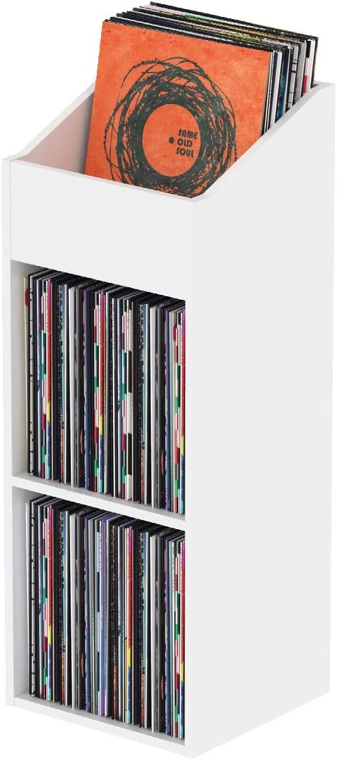 Glorious AMS-RECORD-RACK-330-WHT White Vinyl Record Storage Rack — main product image
