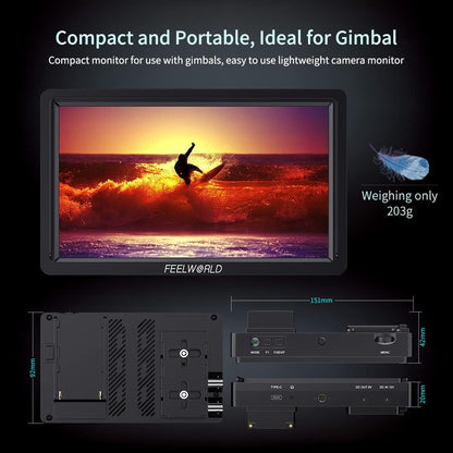 FEELWORLD FW568S 6" SDI 4K HDMI Camera Monitor