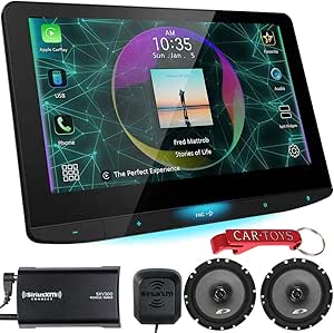JVC KW-Z1000W 10.1" Car Stereo System with CarPlay and Speakers