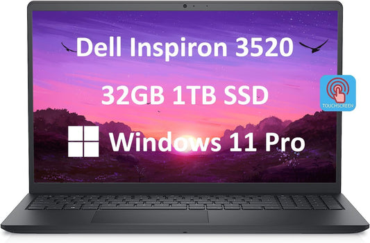 Dell Inspiron 3520 15.6" Touchscreen Laptop i5 32GB 1TB SSD