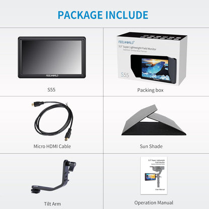 FEELWORLD S55V2 5.5" 1920x1152 HDMI Camera Field Monitor