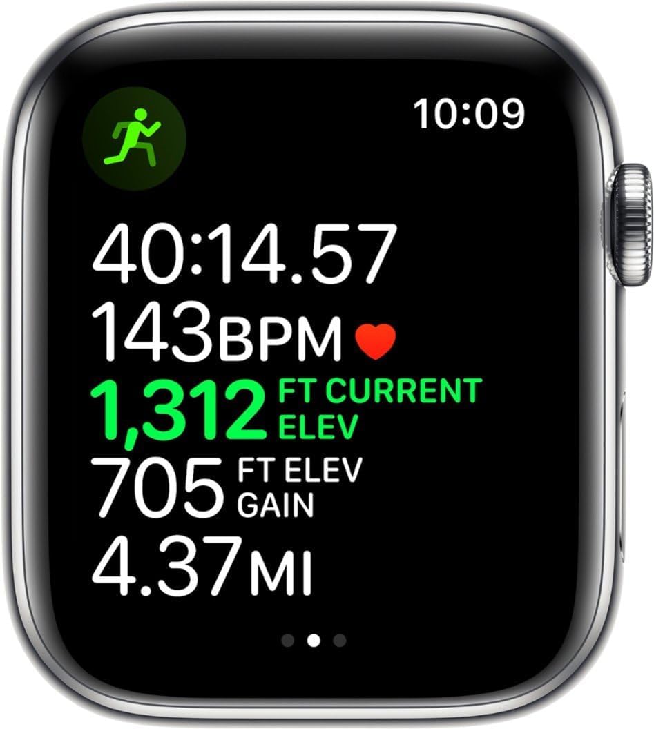 Apple Watch Series 4: (GPS + Cellular, 40mm) Stainless Steel (Renewed)