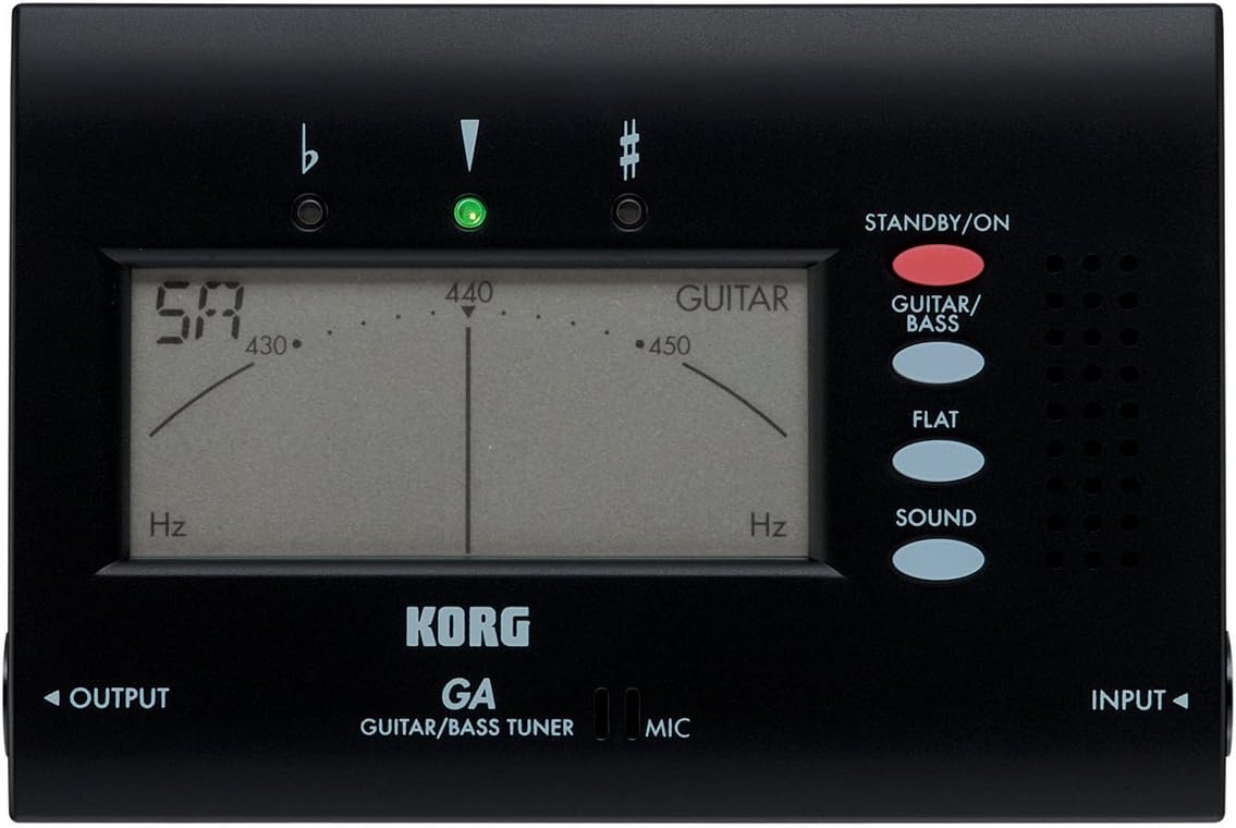 Korg GA40 Guitar/Bass Tuner LCD Display