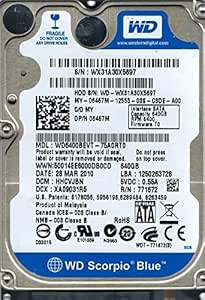 Western Digital WD6400BEVT-75A0RT0 640GB SATA Hard Drive