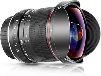 Neewer 10088614 8mm F/3.5 Fisheye Lens for Nikon APS-C