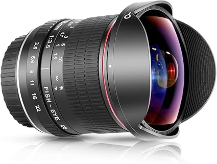 Neewer 10088614 8mm F/3.5 Fisheye Lens for Nikon APS-C