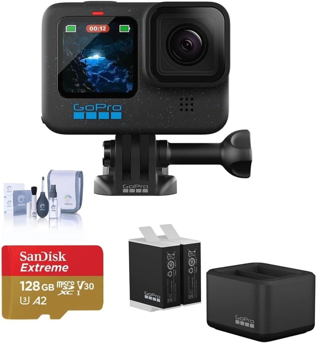GoPro HERO12 Black Action Camera Bundle + Accessories