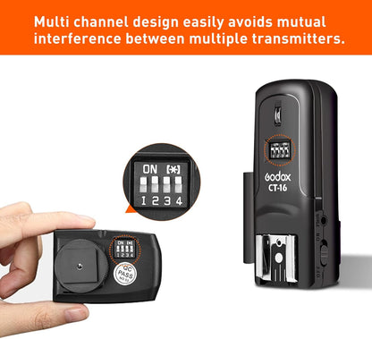 Godox CT-16 Wireless Flash Trigger Dual Receiver Kit