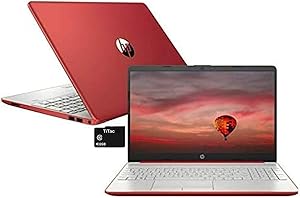 HP Pavilion 15.6" HD Laptop Pentium Gold Red