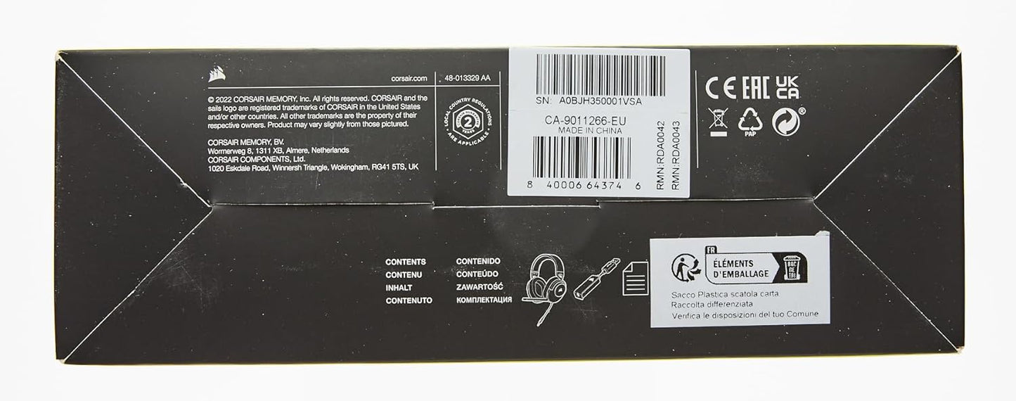 Corsair CA-9011266 HS55 Surround Wired Gaming Headset White