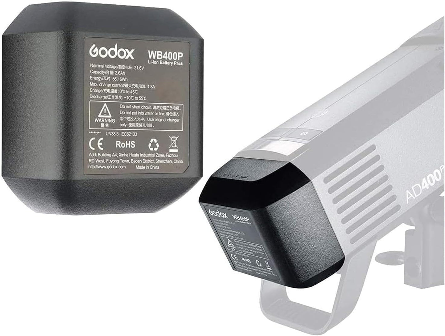 Godox WB400P Battery Replacement for AD400 Pro