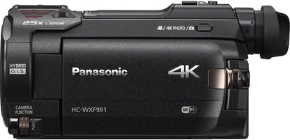 Panasonic E1PNHCWXF991K 4K Camcorder Bundle, Wi-Fi, 32GB Card, Tripod