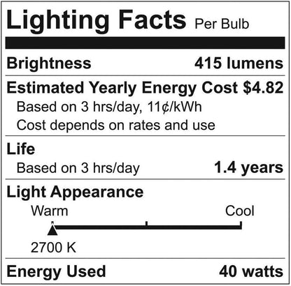 GE wef Appliance Light Bulbs 40W Soft White 4-Pack