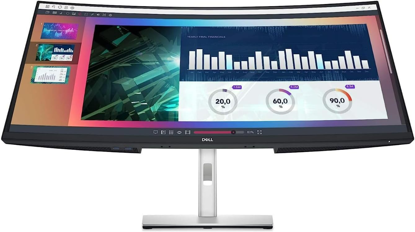 Dell P3421W 34-Inch Ultrawide Curved Monitor (Renewed)